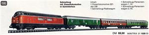 Schnellzug mit Diesellokomotive in Sammlerbox